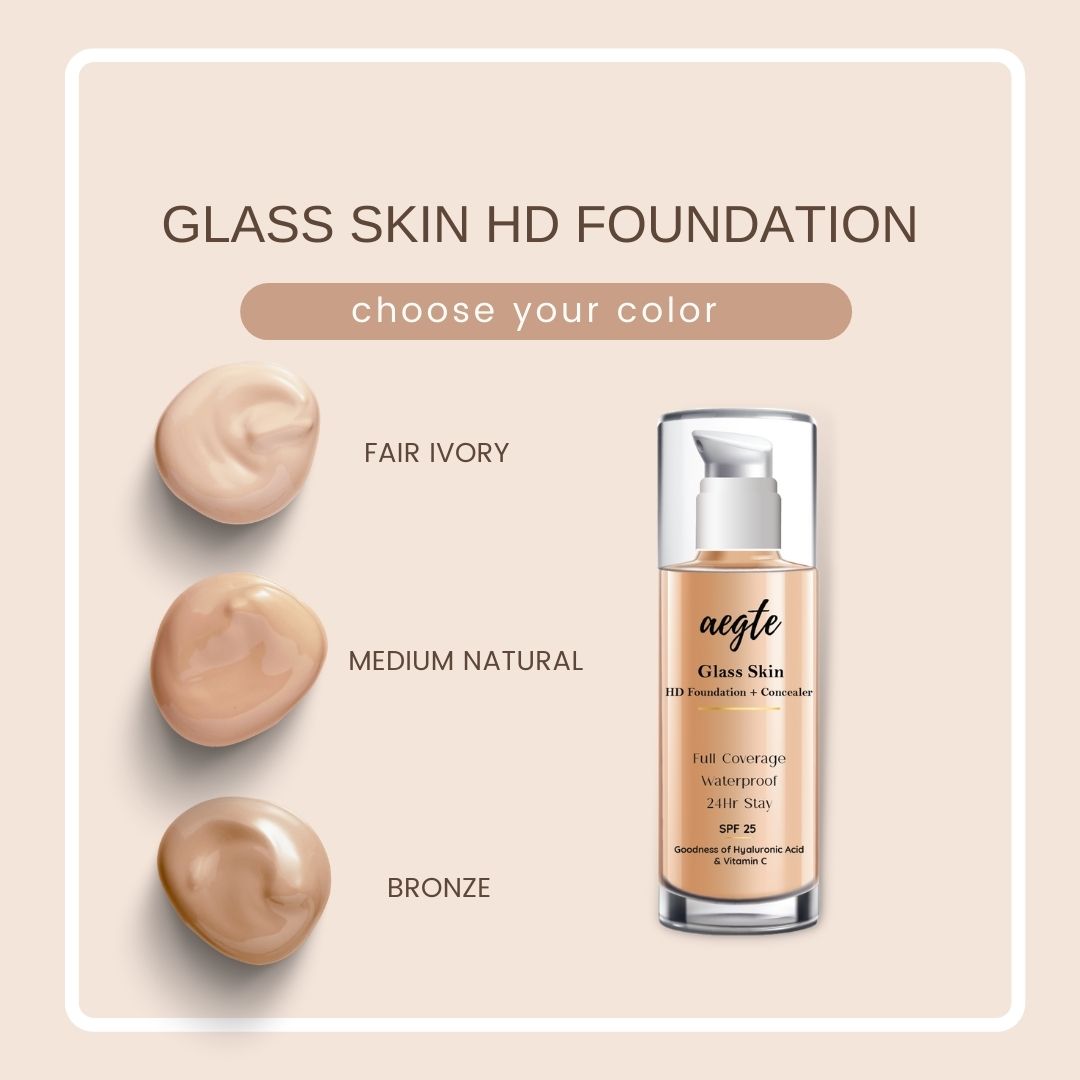 Aegte Glass Skin HD Liquid Foundation + Concealer