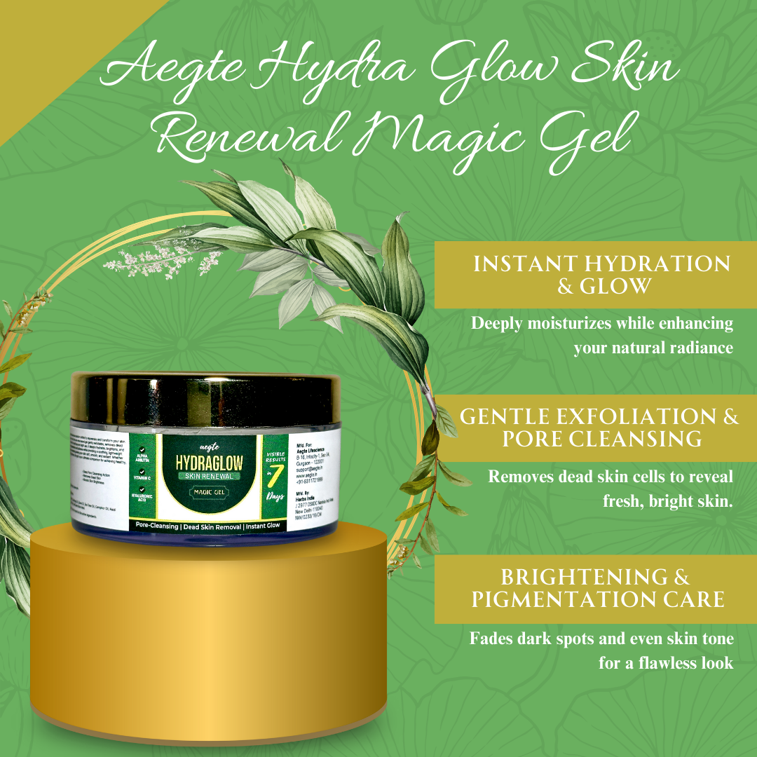 Aegte Hydra Glow Skin Renewal Magic Gel | Deep Pore Cleansing & Exfoliation | Dead Skin Removal 50gm