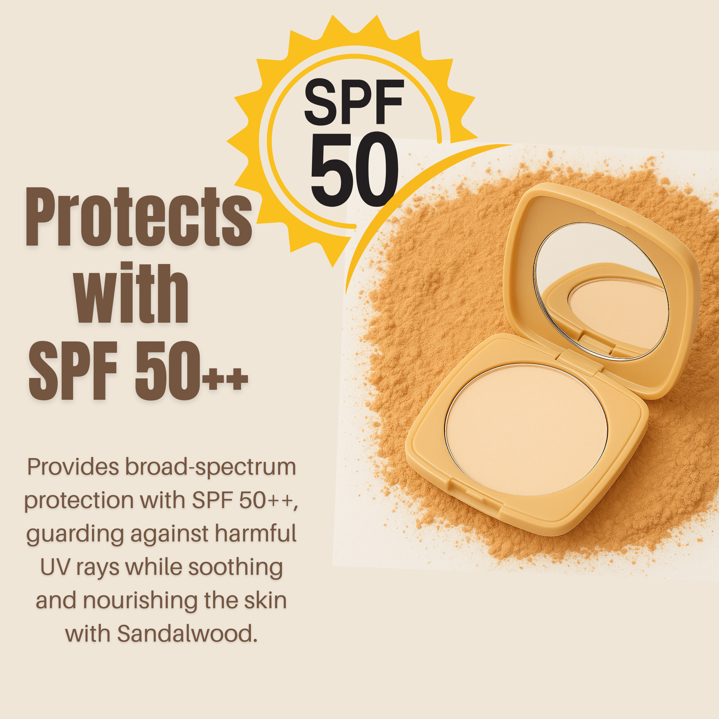 Aegte Poreless Matte Compact SPF 50++ | Oil Control & Pore Minimizer 8gm