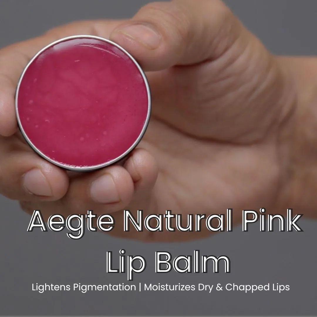Aegte Men Natural Pink Lip Balm with Beetroot and Tomato