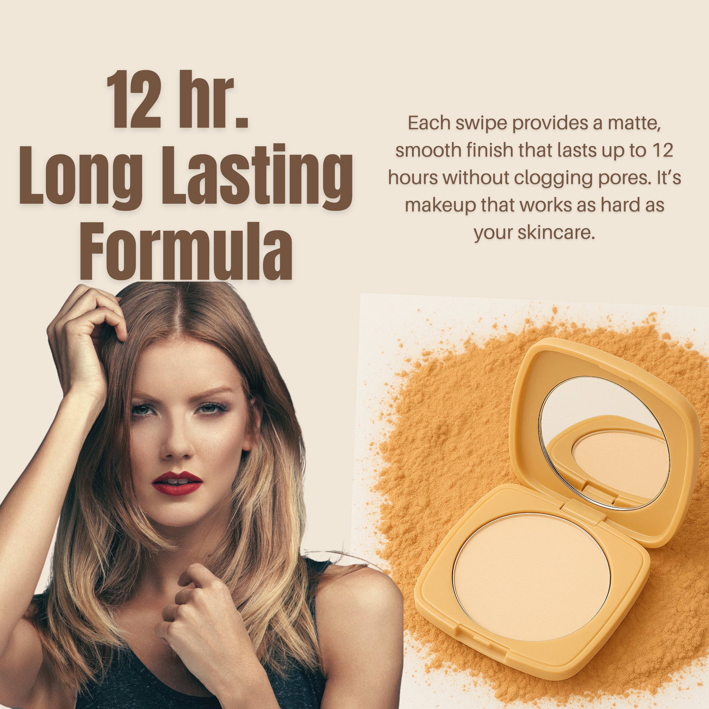 Aegte Poreless Matte Compact SPF 50++ | Oil Control & Pore Minimizer 8gm