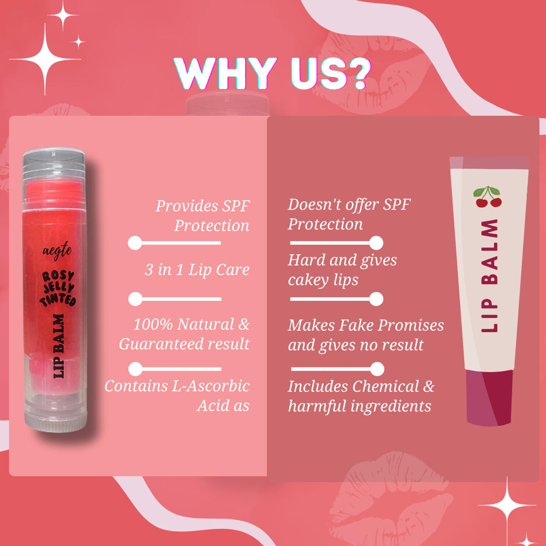 Aegte 360° Protect Jelly Tinted Lip Lightening Treatment Balm SPF 30++ Lightens Dark Lips | SPF Lip Balm