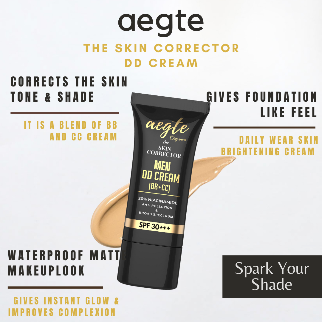Aegte Men Skin Corrector DD Cream & Men Natural Pink Lip Balm