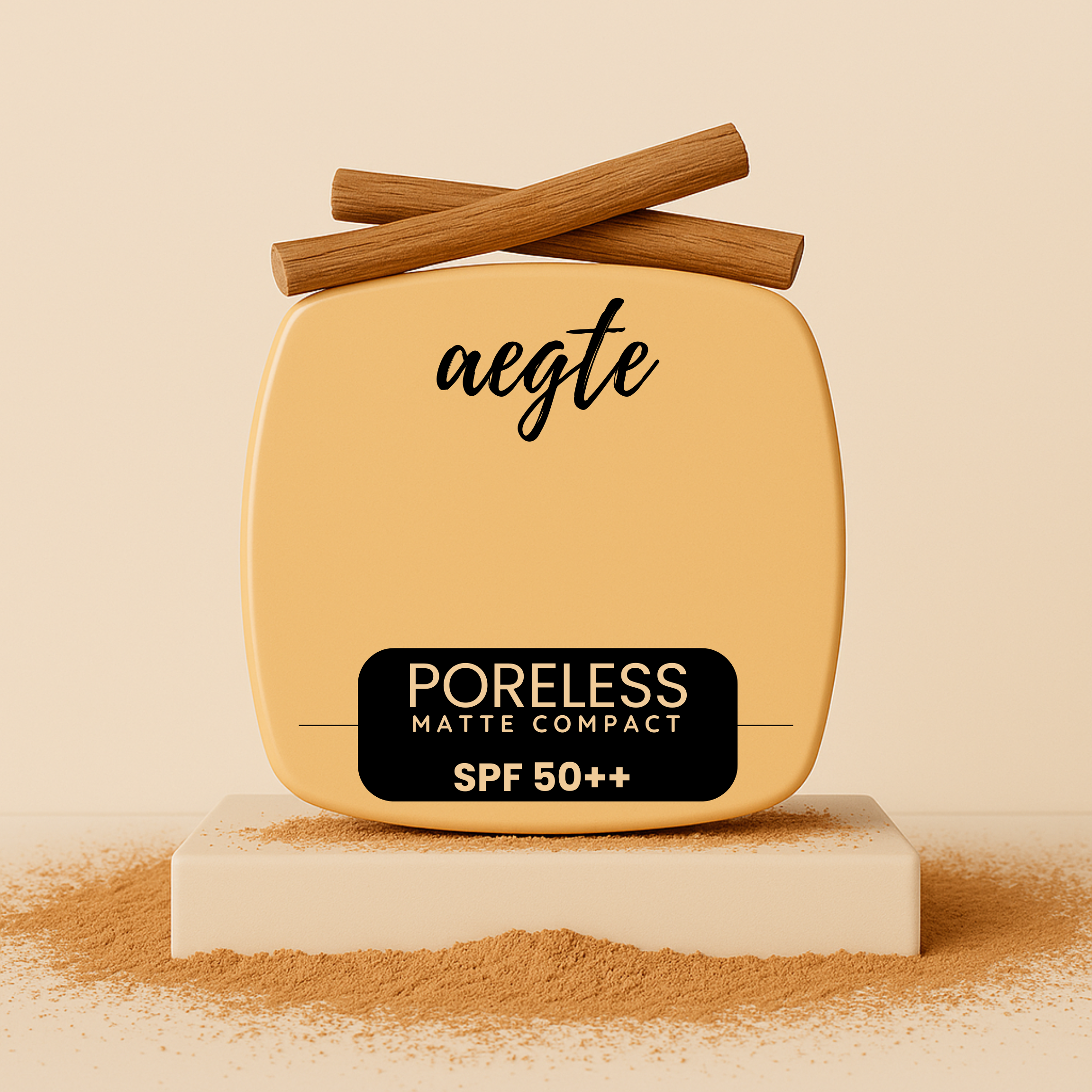 Aegte Poreless Matte Compact SPF 50++ | Oil Control & Pore Minimizer 8gm