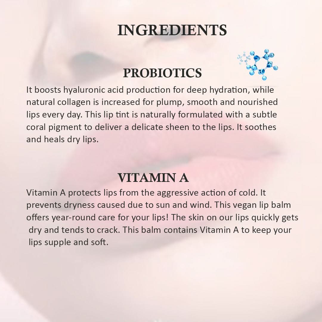 Aegte Organics Cosmic Glow Coral Lip & Cheek Tint Balm Nourish & Hydrate Dry Chapped Lips_5gm