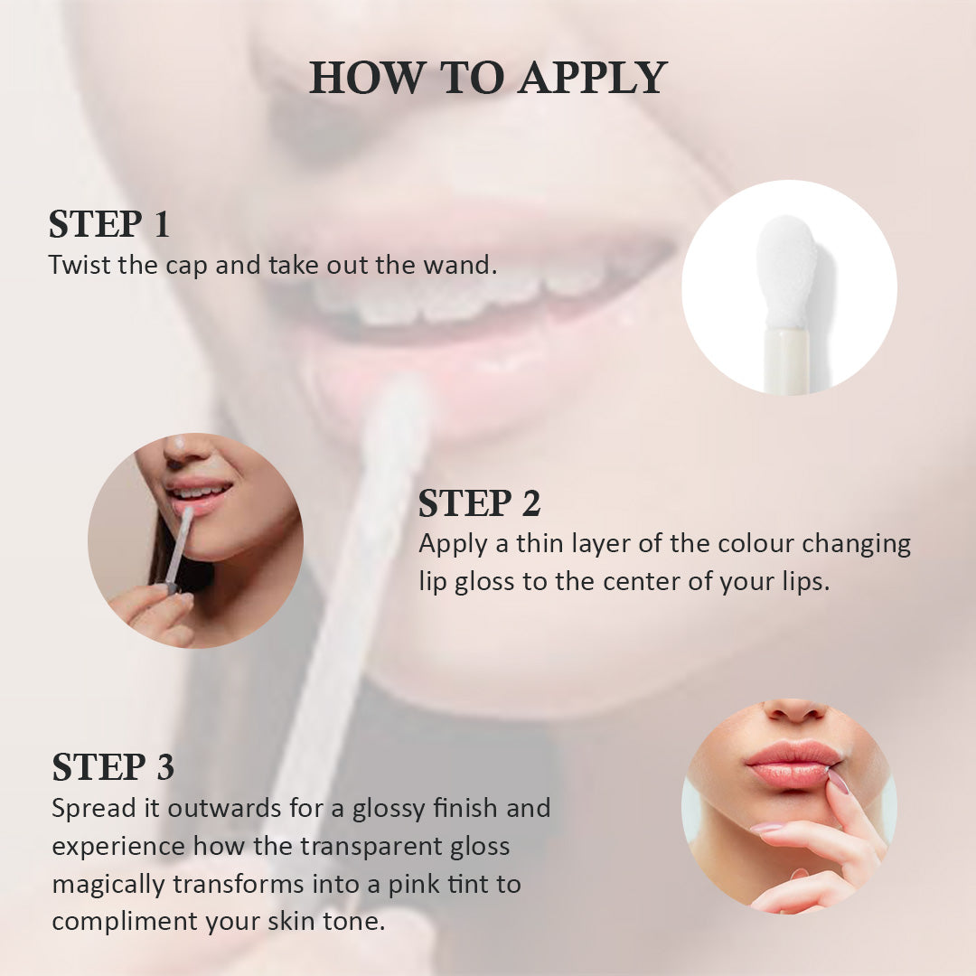 Aegte Kiss Me Magic pH Tinted Lip Gloss with SPF 25++ Lightweight, Non Sticky Hydrating Formula