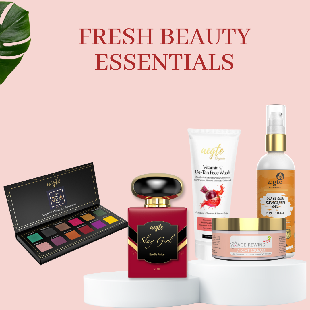 Aegte Perfume, Sunscreen, Night Cream, Eyeshadow & De Tan Facewash