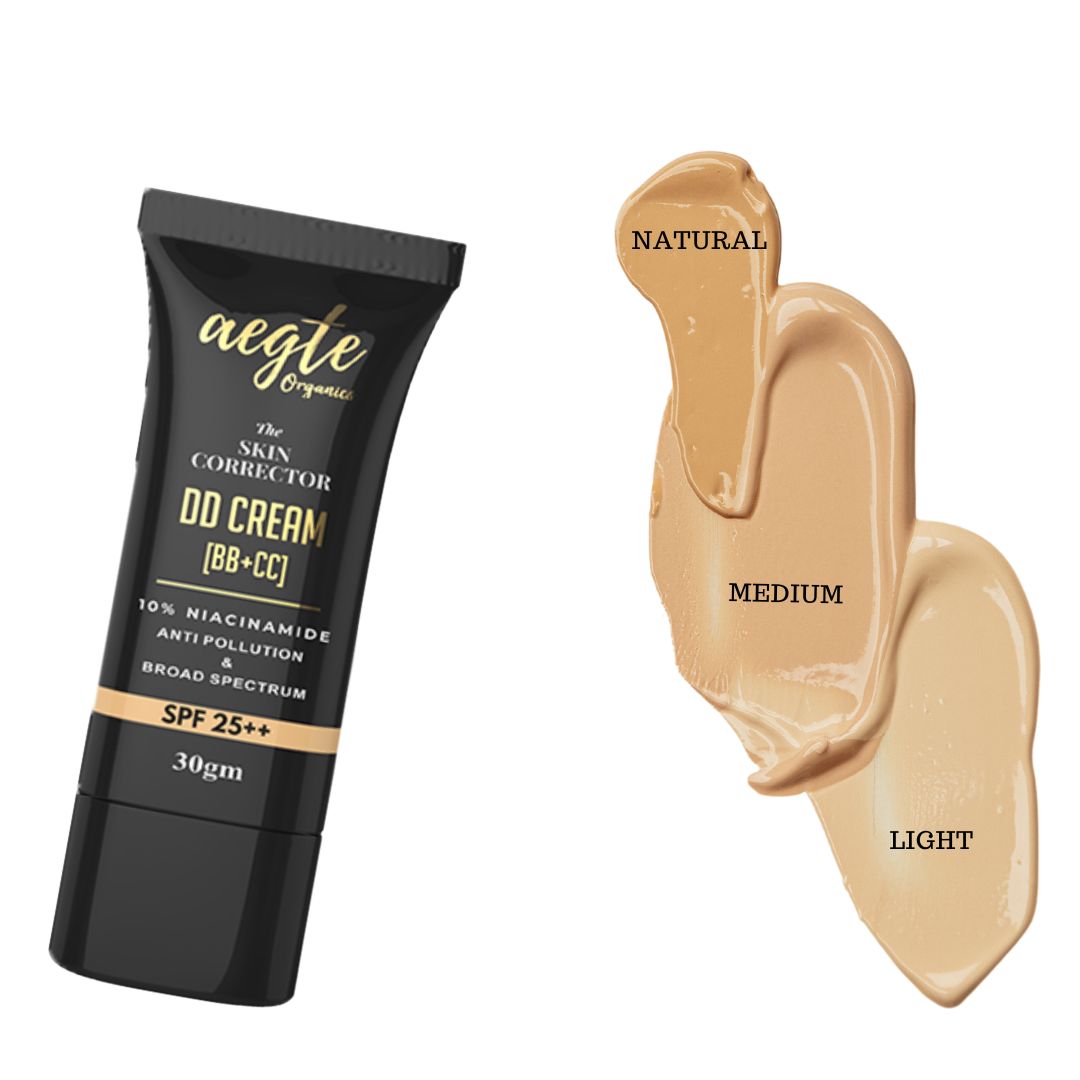 Aegte Lip and Cheek Tint Balm & Skin Corrector DD Cream & #nonsmudge HD 24hr Stay Kajal