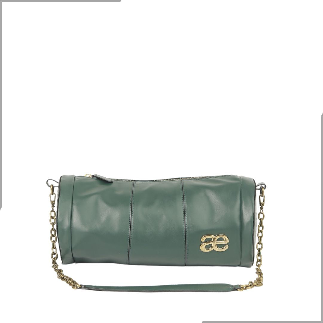 Aegte Emerald Green Duffle Chain Bag (7886716928213)