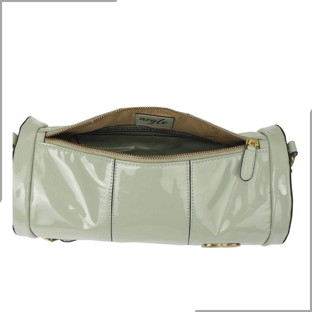 Aegte Shimmer Mint Green Duffle Chain Bag (7911855358165)