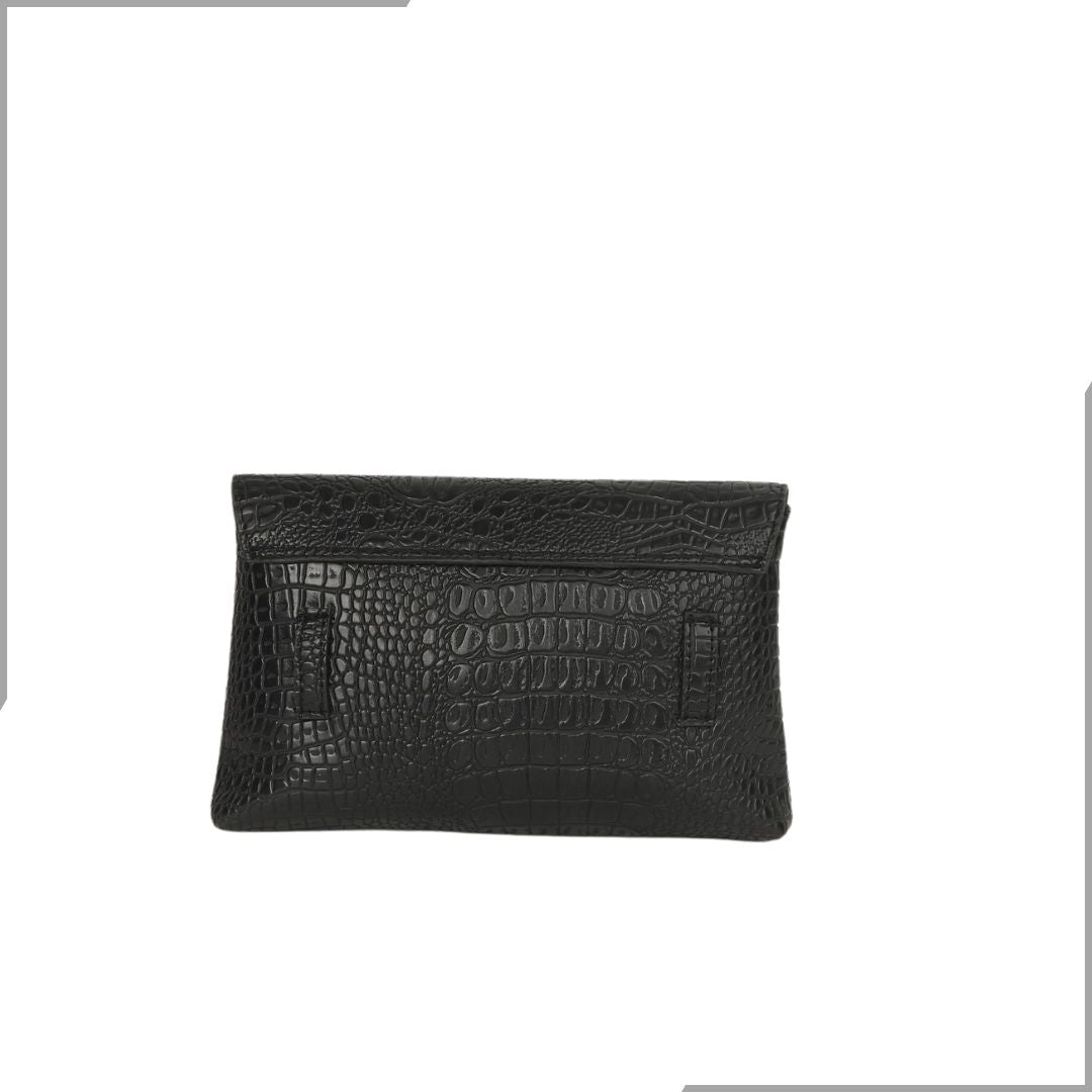 Aegte Croco Black Waist Belt Bag (7895831314645)