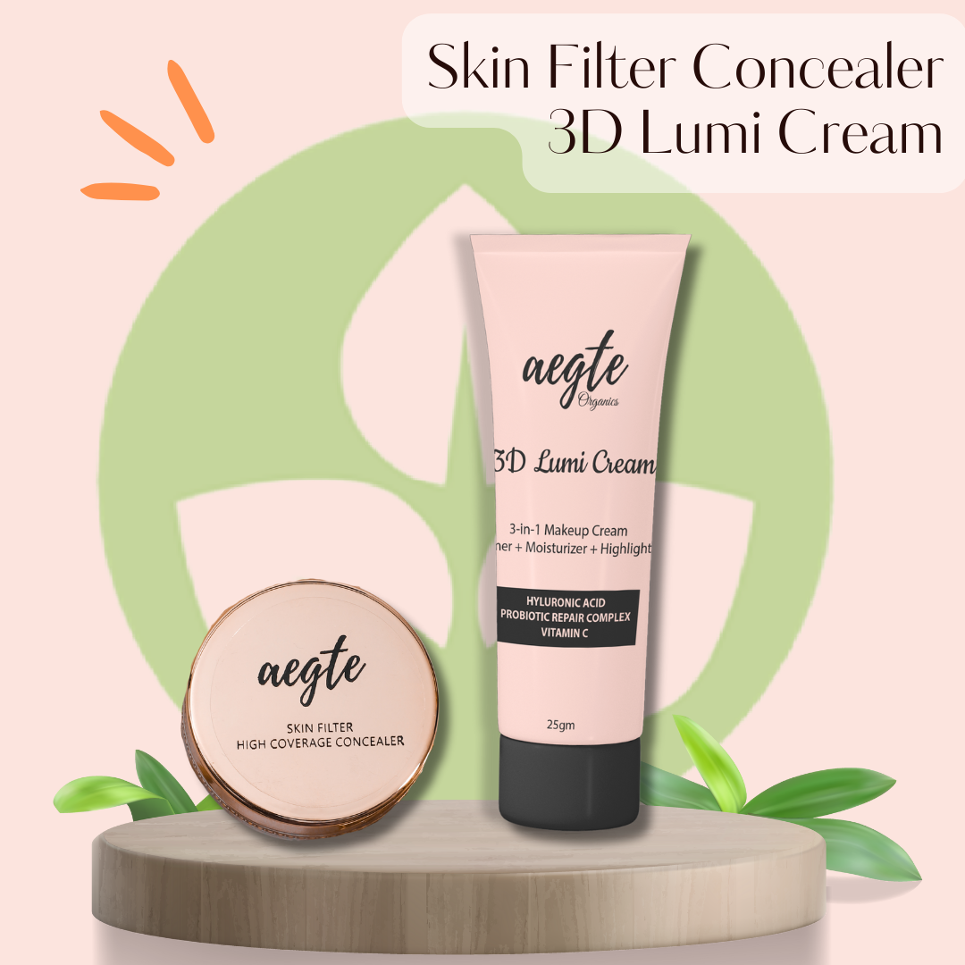 Aegte Skin Filter High Coverage Concealer & 3D Lumi Strobe Cream