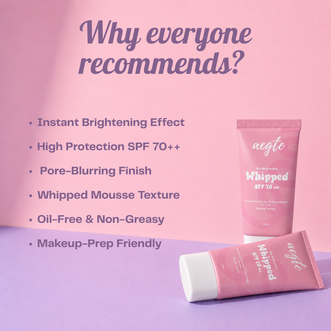 Aegte Skin Brightening Whipped Mousse Sunscreen SPF 70++ 30ml