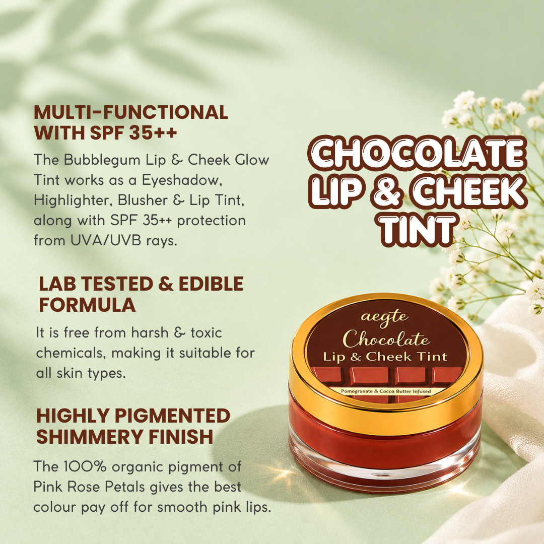Aegte Chocolate Lip & Cheek Tint | Bronzer & Contour