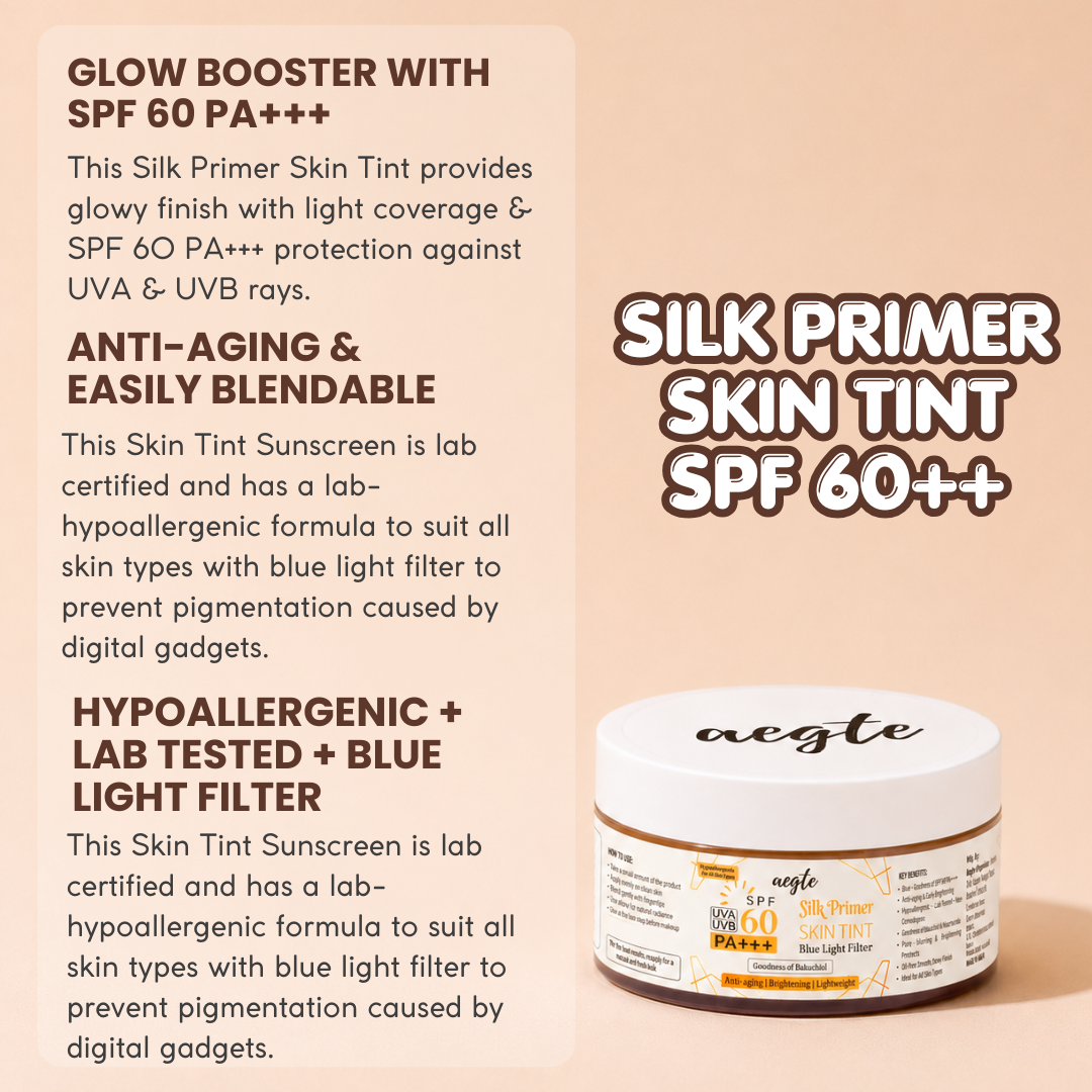Aegte Silk Primer Skin Tint with SPF 60 PA+++ — Anti-Ageing