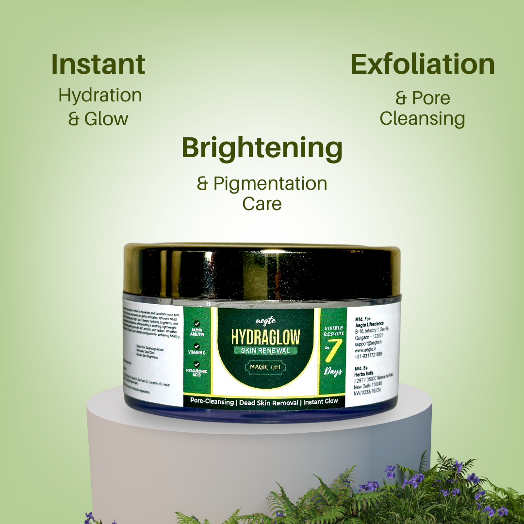 Aegte Hydra Glow Skin Renewal Magic Gel | Deep Pore Cleansing & Exfoliation | Dead Skin Removal 50gm