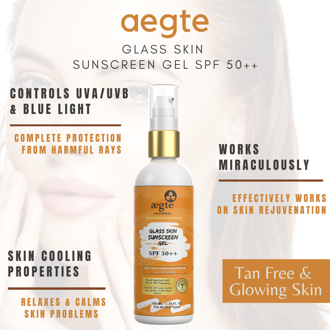 Aegte Skin Corrector DD Cream, Lip & Cheek Tint, Glass Skin Sunscreen & 24K Gold Vitamin C Serum