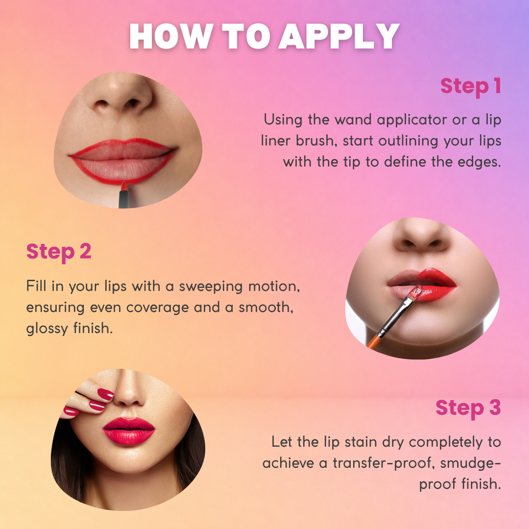 Liplicious Lead Free Mini Liquid Lipstains (Pack of 5) - 5 Shades (Cotton Candy, Cherry Blossom, Cocoa Crush, Coral Kiss & Bloom Rose)