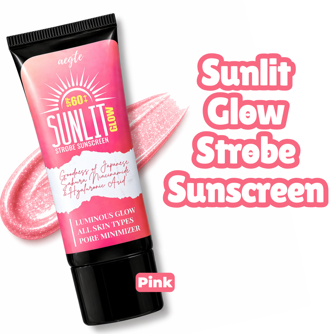 Aegte Sunlit Glow Strobe Sunscreen SPF 60++ (Moisturizer + Highlighter) 30gm
