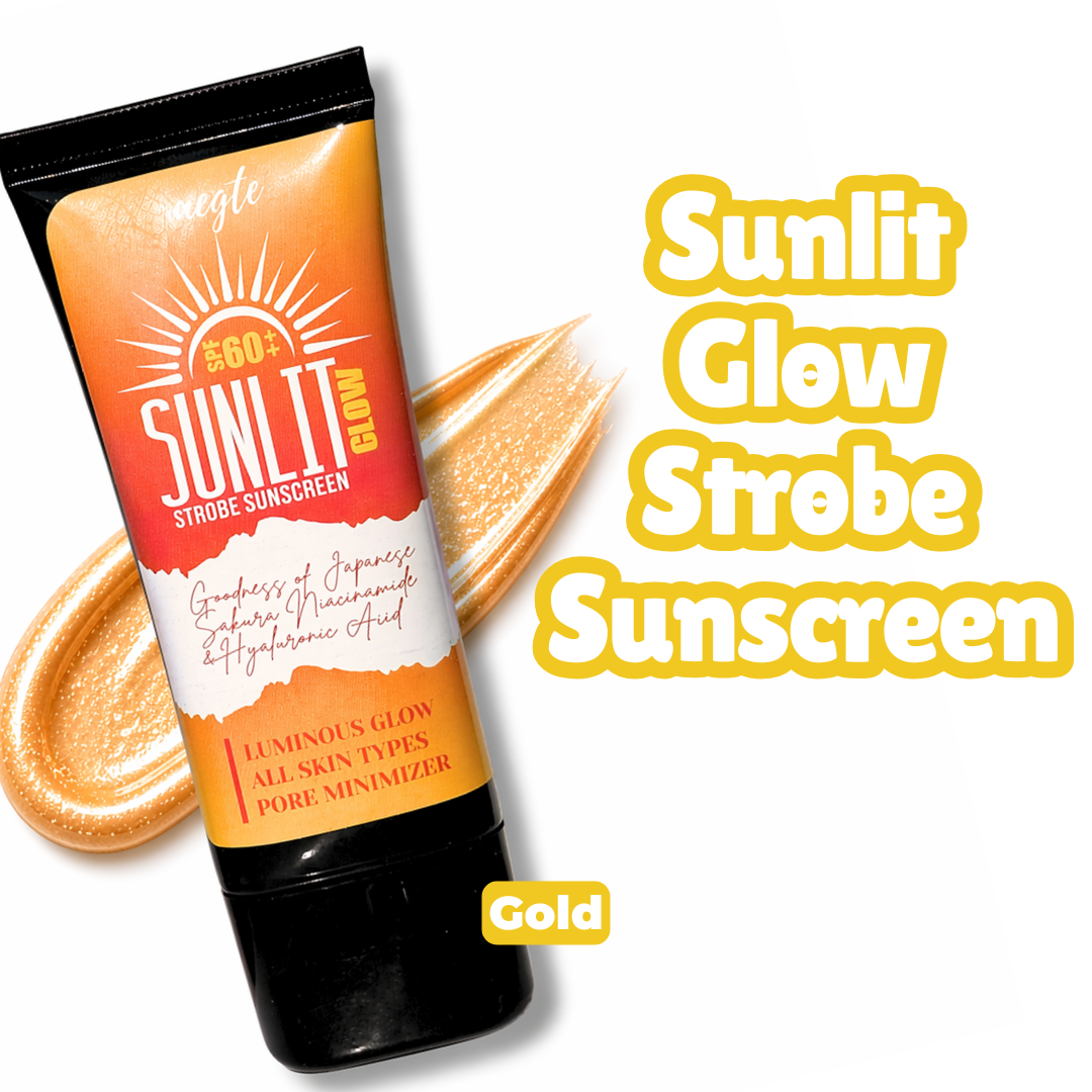 Aegte Sunlit Glow Strobe Sunscreen SPF 60++ (Moisturizer + Highlighter) 30gm