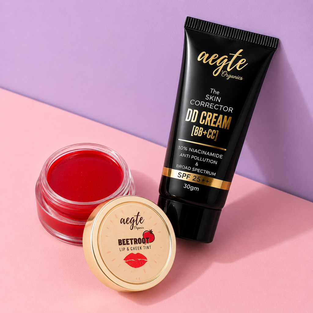 Aegte Organics Skin Corrector DD Cream SPF 25++ &  Lip and Cheek Tint Balm