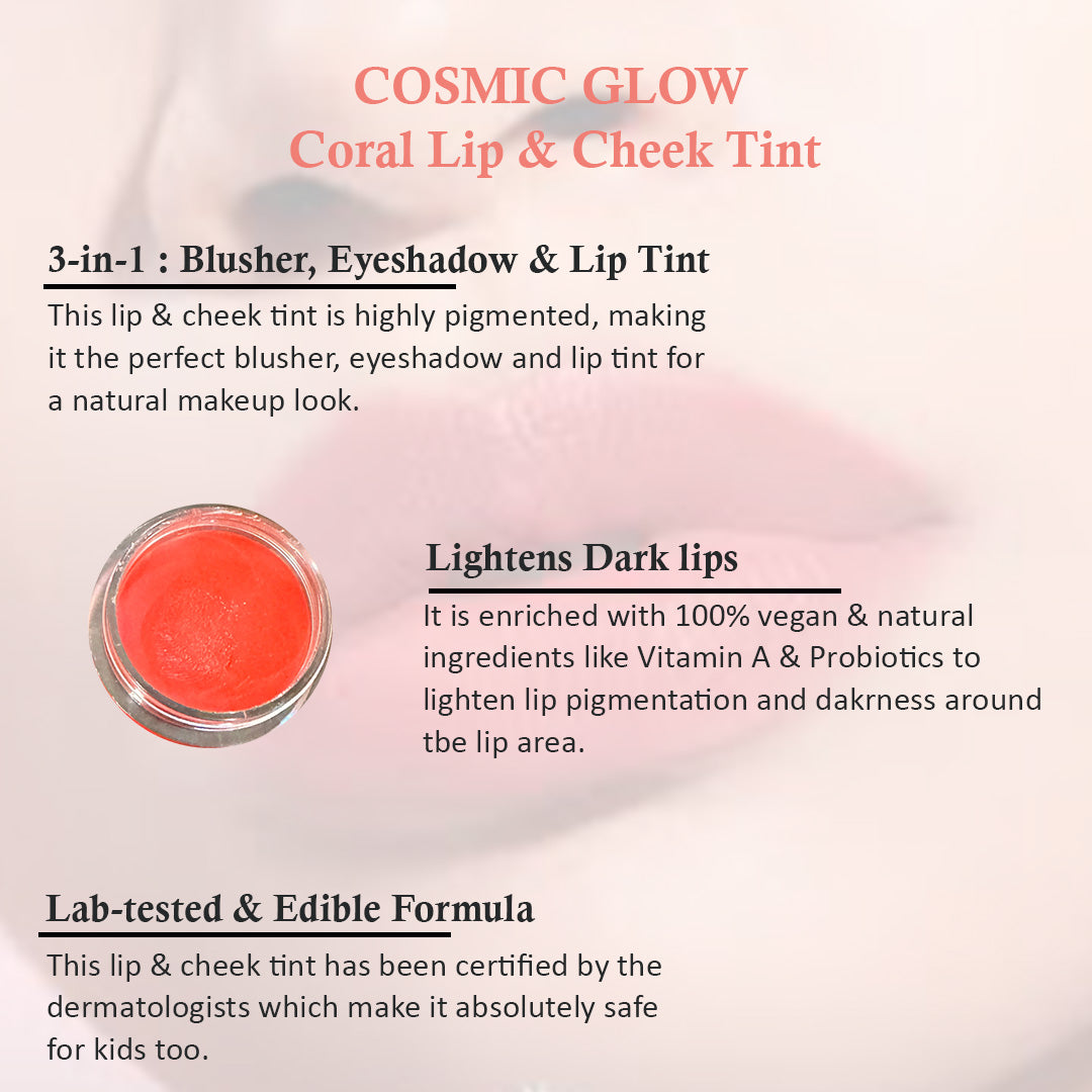 Aegte Organics Cosmic Glow Coral Lip & Cheek Tint