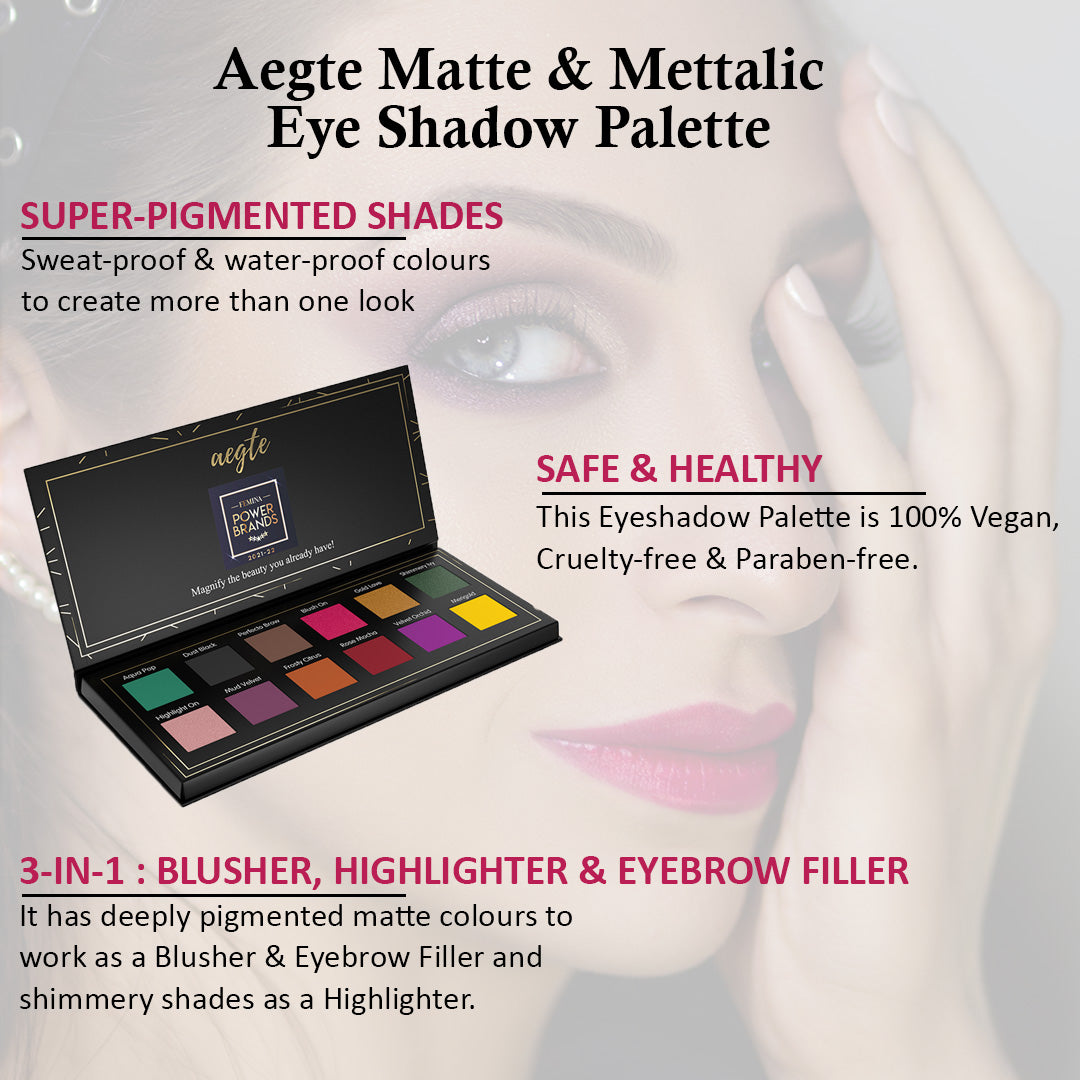 Aegte Lip and Cheek Tint & Eye Shadow Palette & Liquid Eyeliner | Makeup