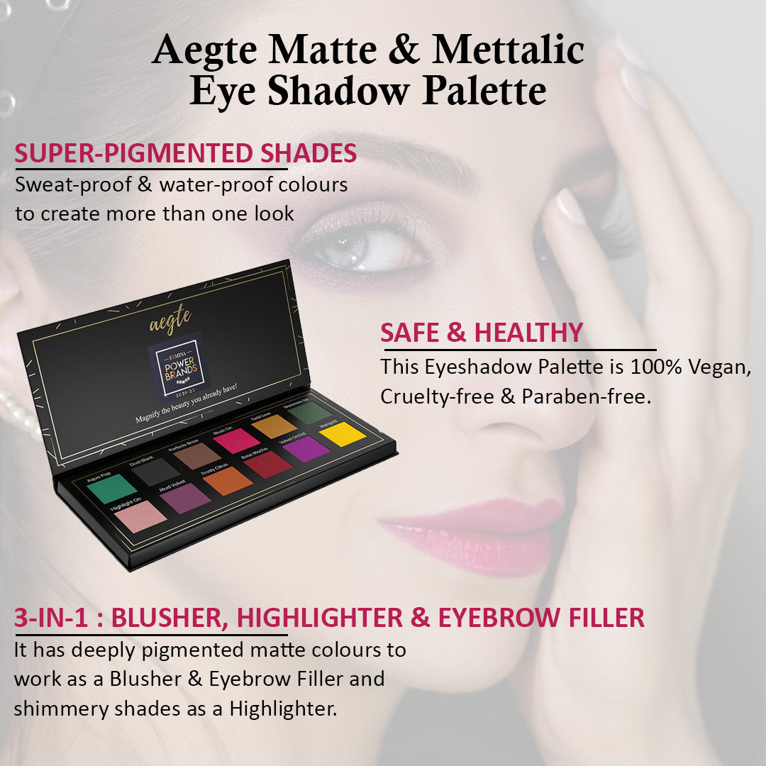 Aegte Lip and Cheek Tint & Eye Shadow Palette & Liquid Eyeliner | Makeup