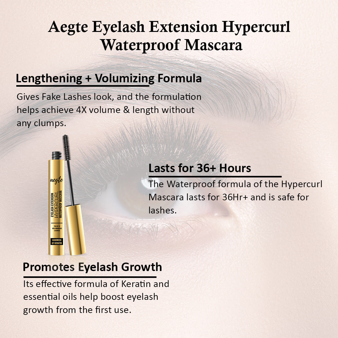 Aegte Organics Lip and Cheek Tint Balm & Eyelash Extension Hypercurl Waterproof Mascara