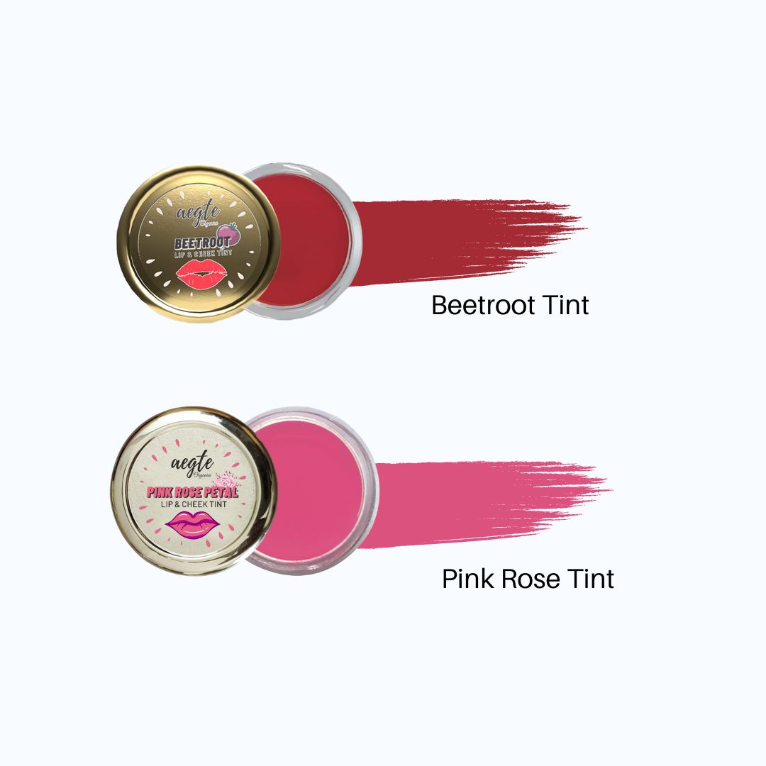 Aegte Celeb Fav Lip & Cheek Tint Beetroot & Pink Rose Tint Lightens Dark Lips