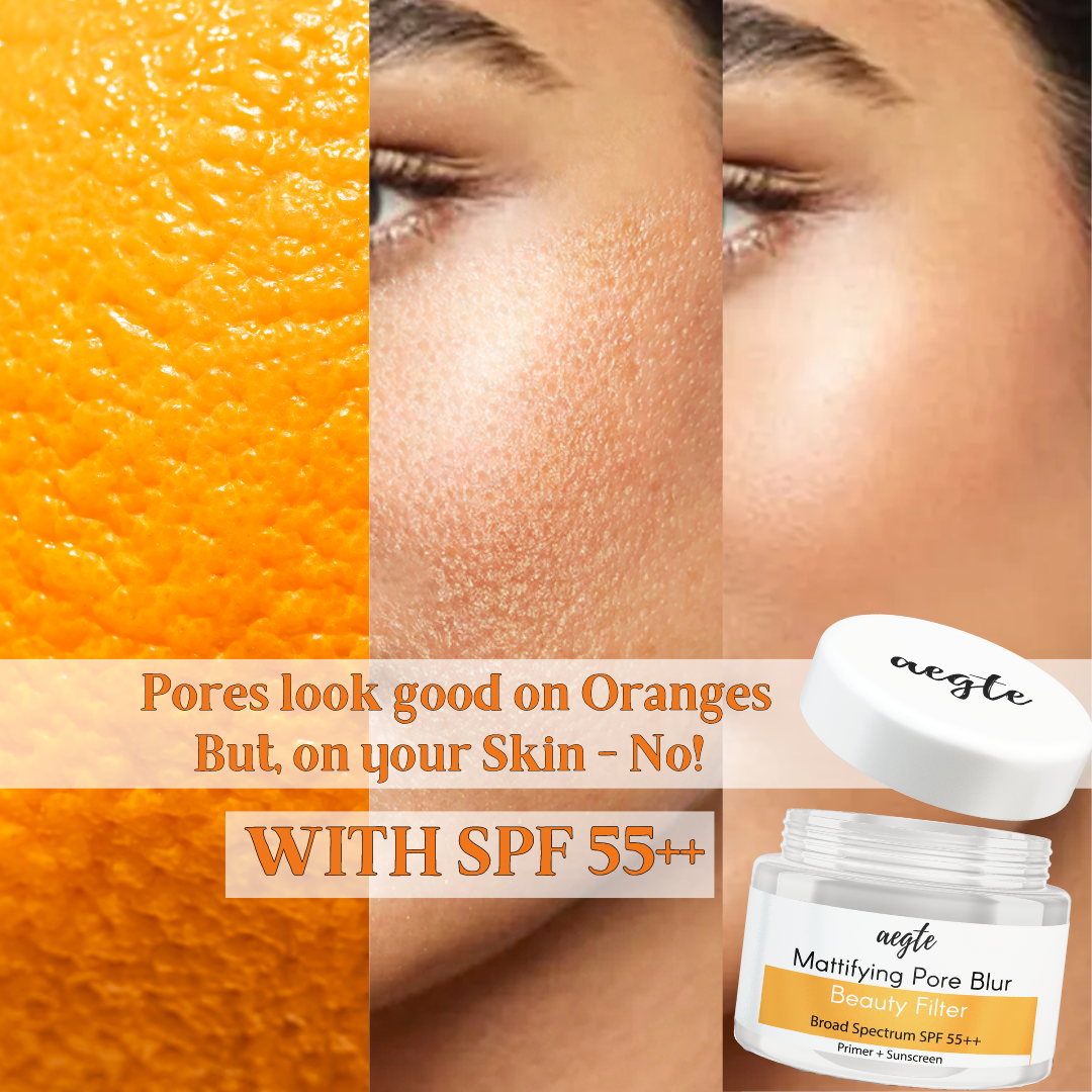 Aegte Mattifying Pore Blur Beauty Filter Primer + Sunscreen with Broad Spectrum SPF 55++
