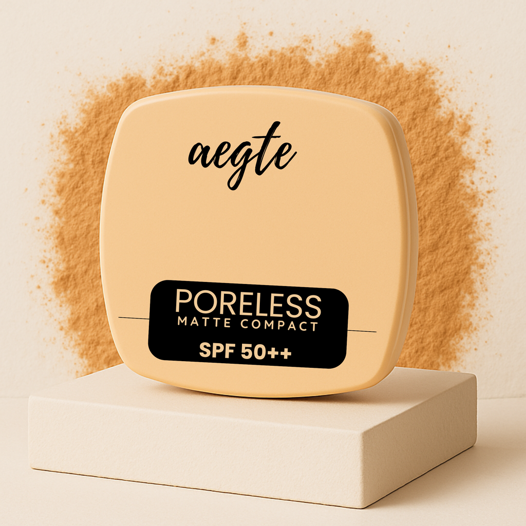 Aegte Poreless Matte Compact SPF 50++ | Oil Control & Pore Minimizer 8gm