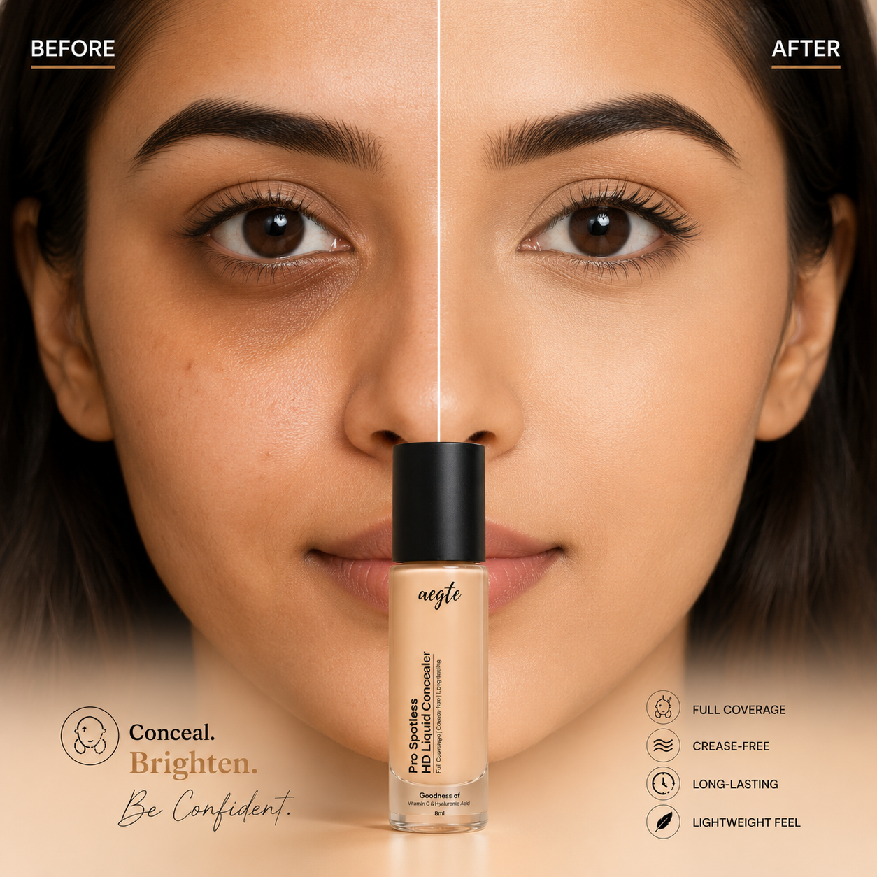 Aegte Pro Spotless HD Liquid Full Coverage Concealer 8ml