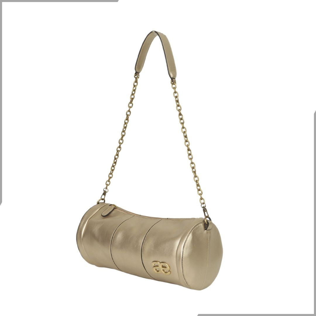 Aegte Shine Black Duffle Chain Bag (7895747657941)