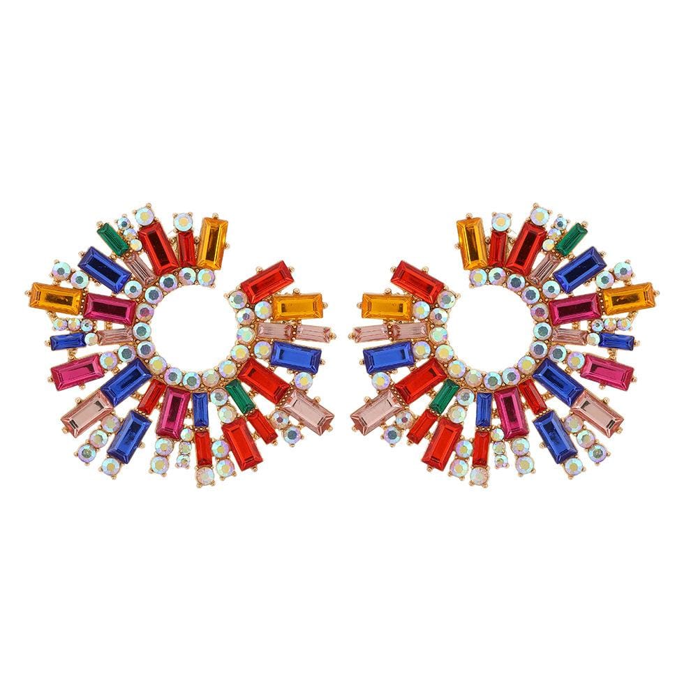 Aegte Multi-sparkle stick-to-ears Statement Earrings | Light-weight and Subtle shine (7792270344405)