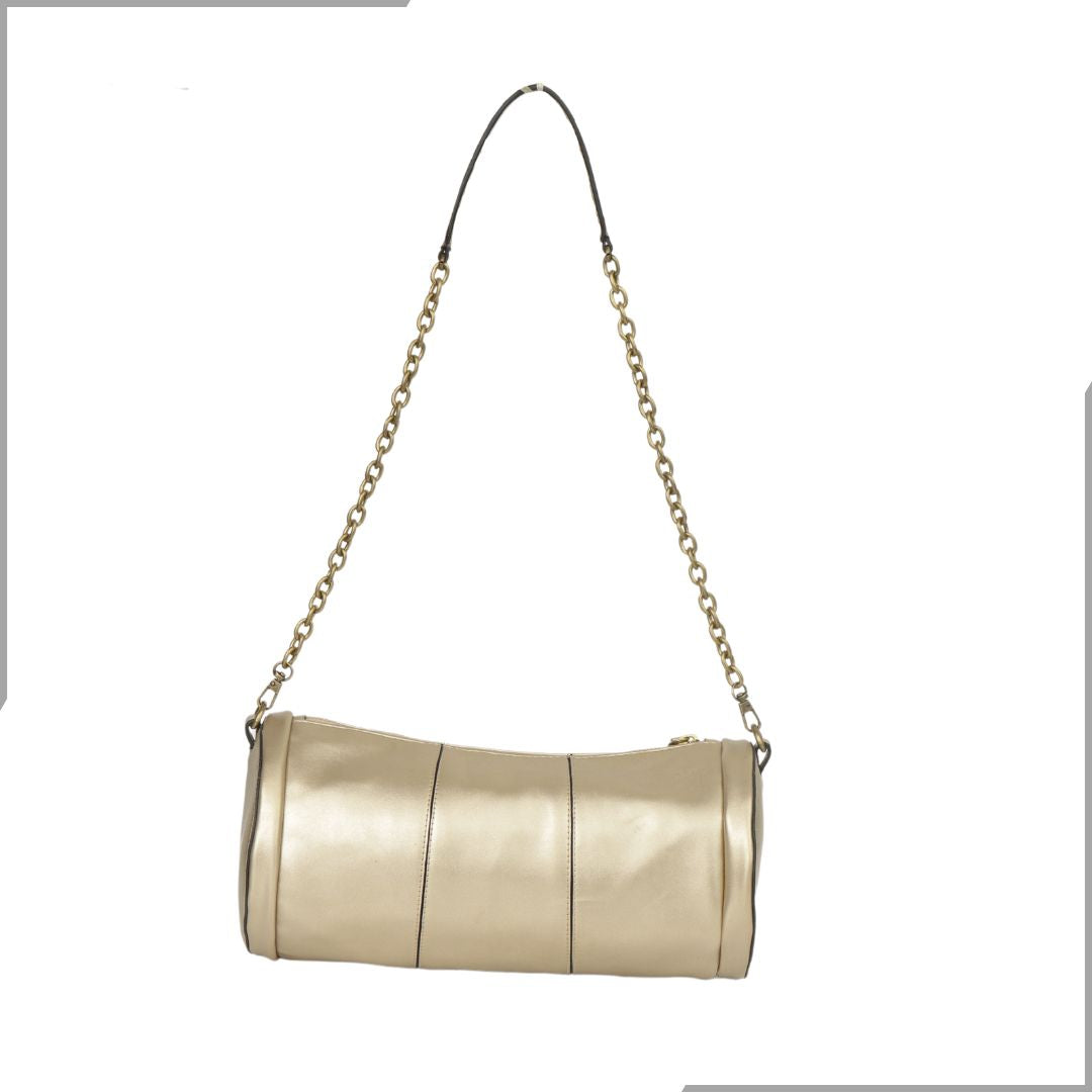 Aegte Shine Black Duffle Chain Bag (7895747657941)