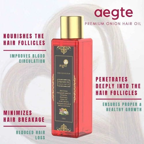 Aegte 100 % Organic naturally extracted Onion Hair Oil 100ml Aegte (4382929617032)