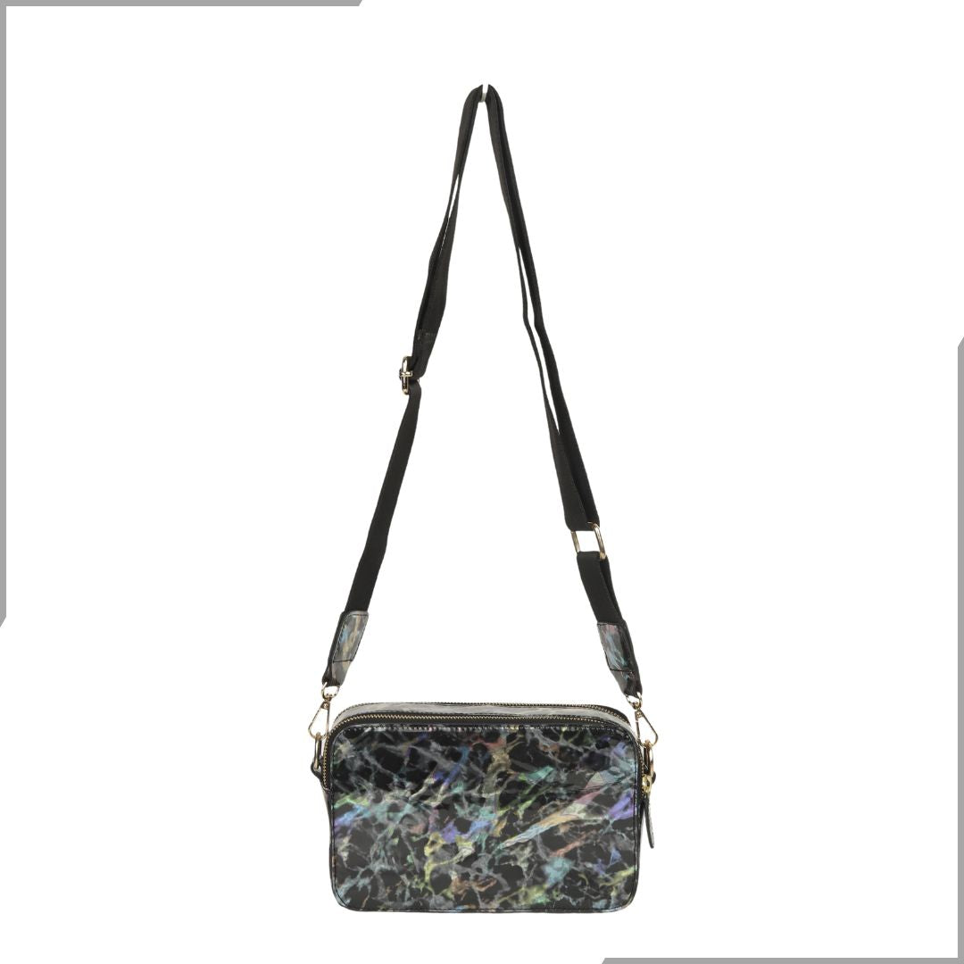 Aegte White Marble Solid Box Crossbody Shoulder Bag with Detachable Broad Belt (7880099135701)