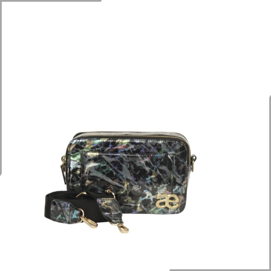 Aegte White Marble Solid Box Crossbody Shoulder Bag with Detachable Broad Belt (7880099135701)