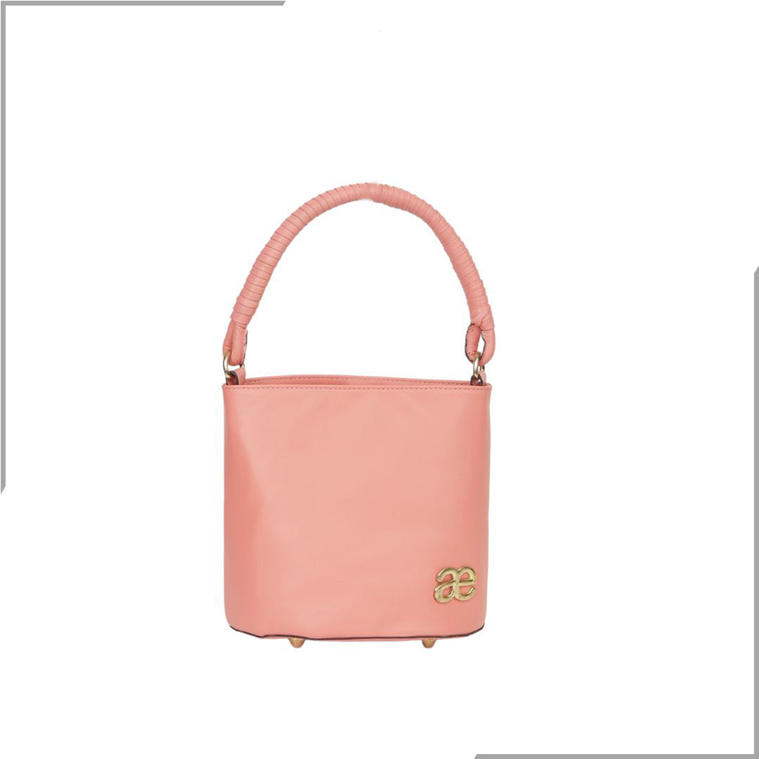 Aegte Snow White Bucket Handbag with handwoven Cuff Hold & Long Sling Carry Belt (7854060241109)