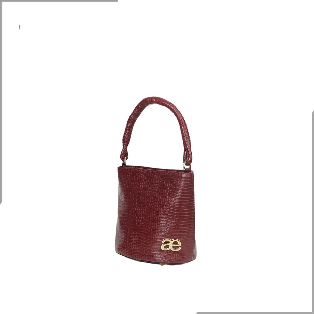 Aegte Snow White Bucket Handbag with handwoven Cuff Hold & Long Sling Carry Belt (7854060241109)