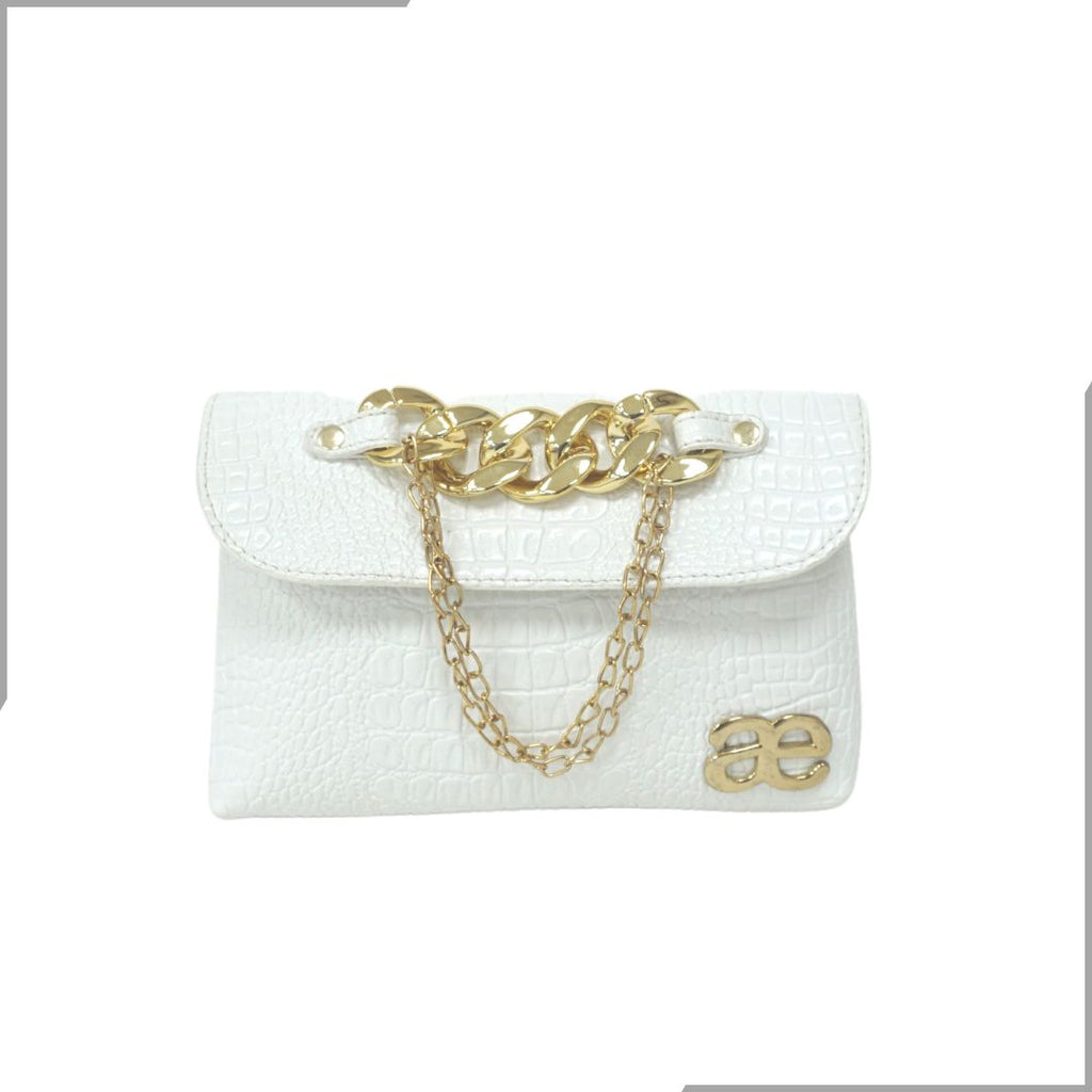 Aegte Croco White Waist Belt Bag (7895832658133)