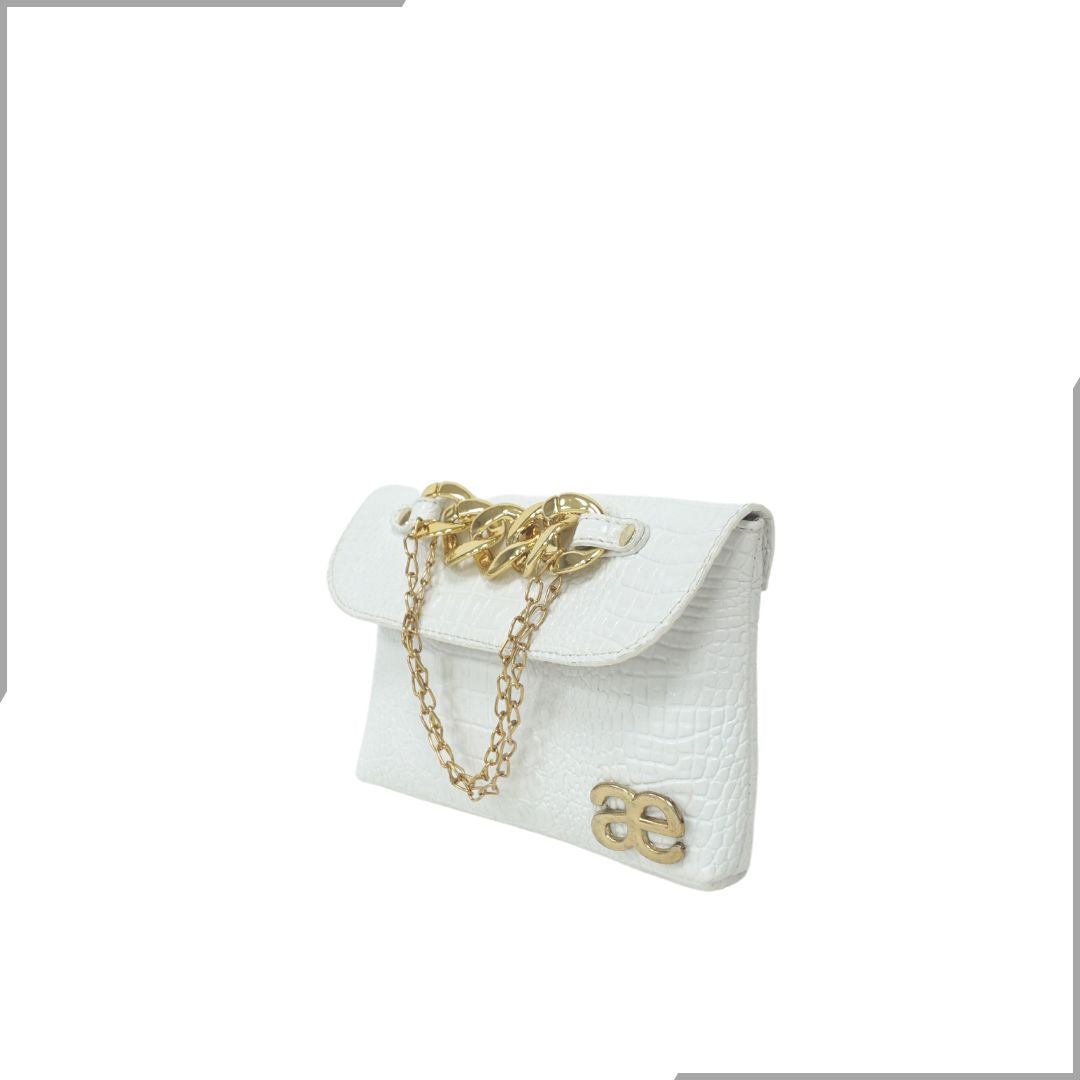 Aegte Croco White Waist Belt Bag (7895832658133)