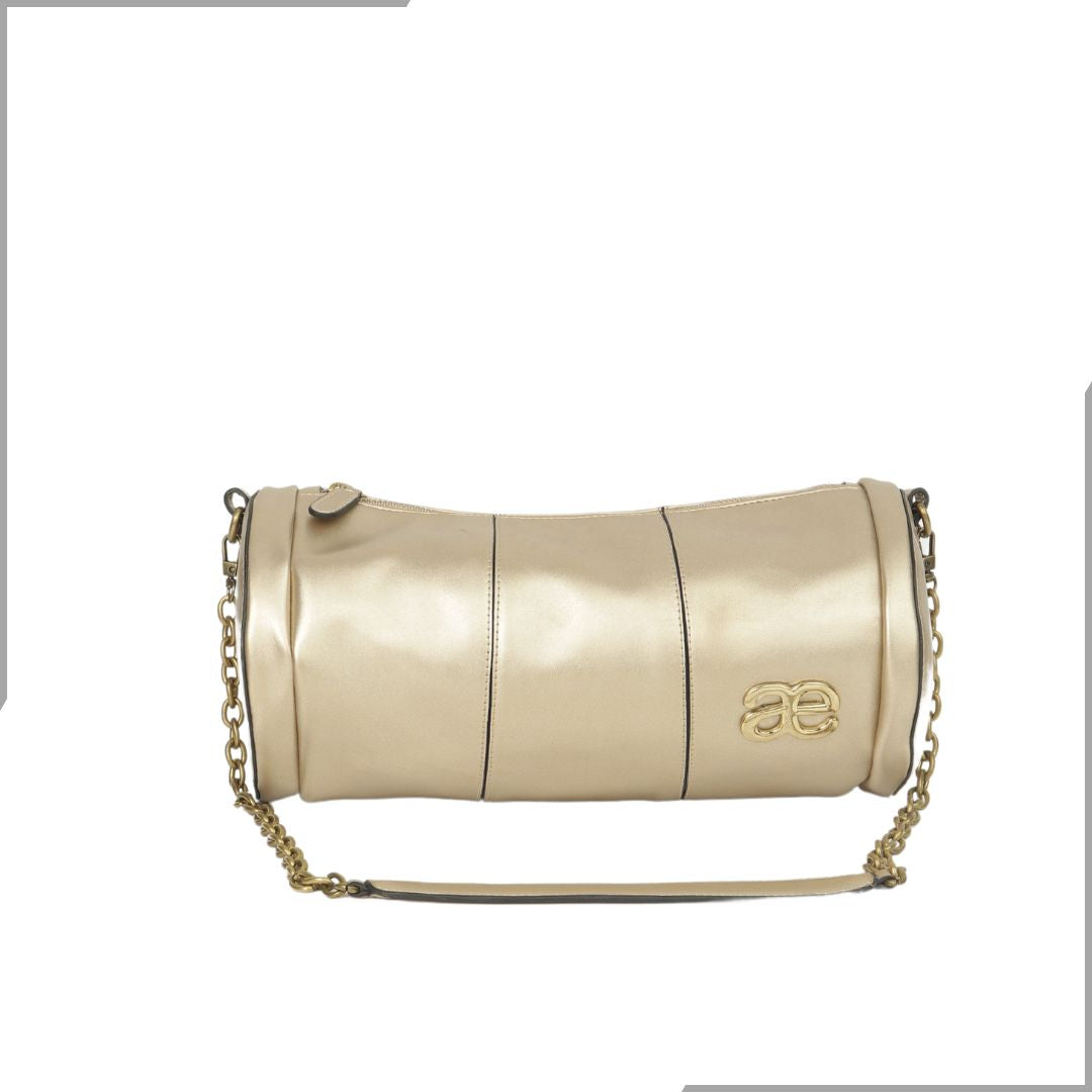 Aegte Silk White Duffle Chain Bag (7911843496149)