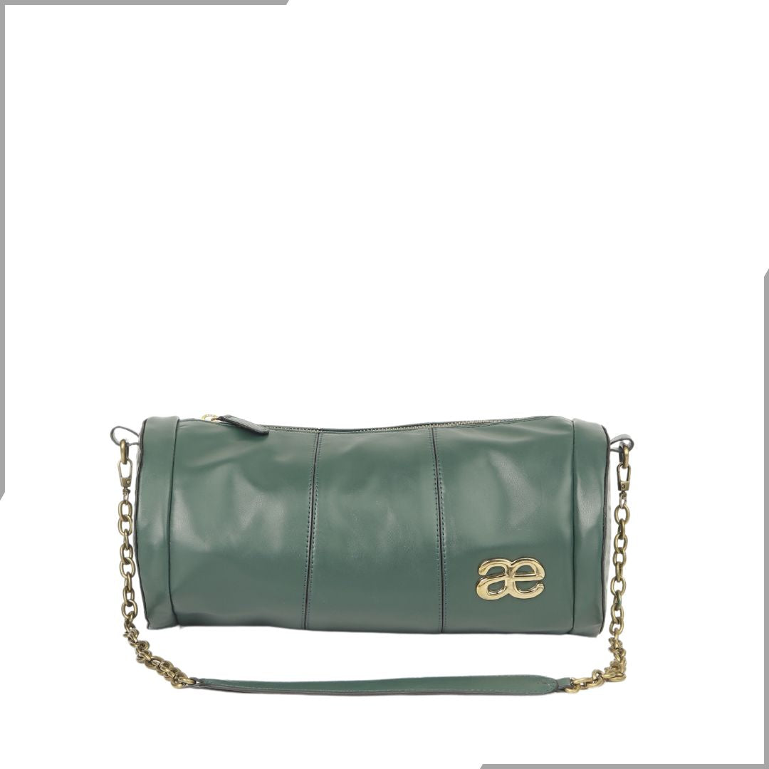 Aegte Shine Black Duffle Chain Bag (7895747657941)