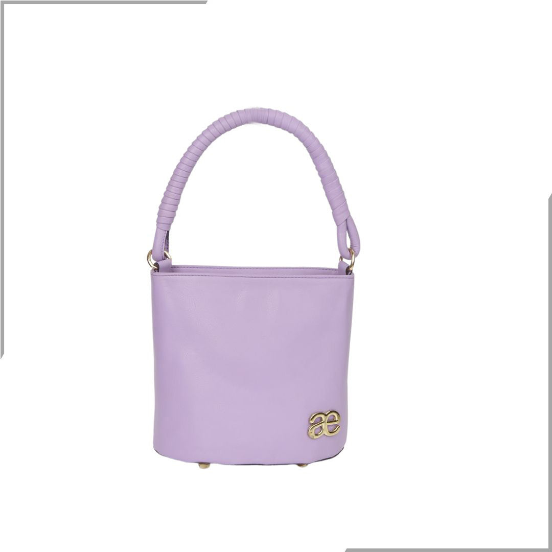 Aegte Snow White Bucket Handbag with handwoven Cuff Hold & Long Sling Carry Belt (7854060241109)