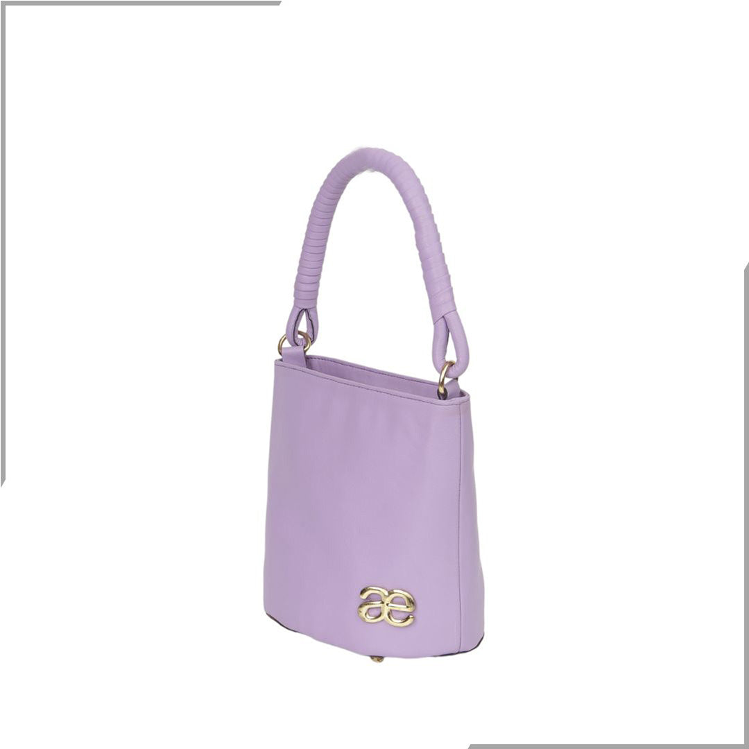 Aegte Snow White Bucket Handbag with handwoven Cuff Hold & Long Sling Carry Belt (7854060241109)