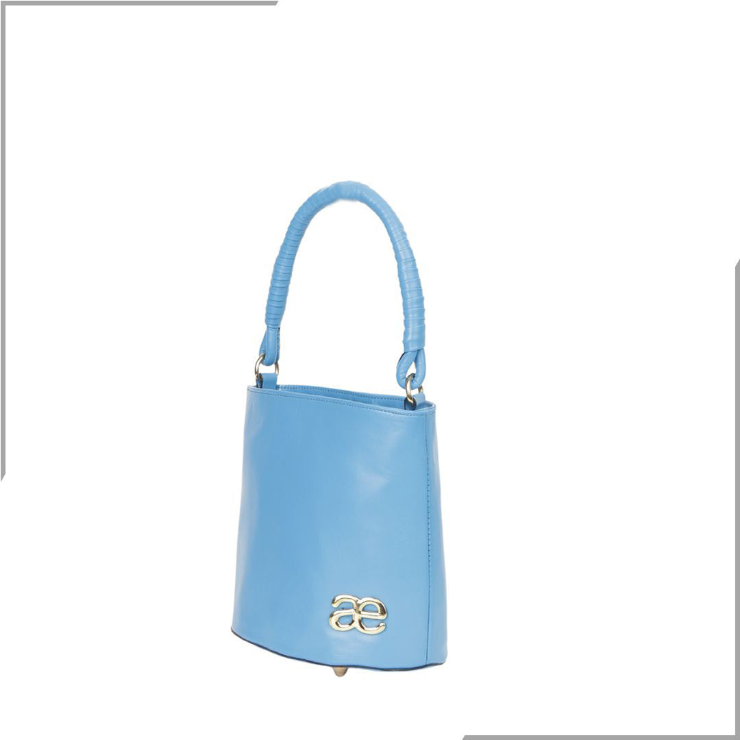 Aegte Snow White Bucket Handbag with handwoven Cuff Hold & Long Sling Carry Belt (7854060241109)