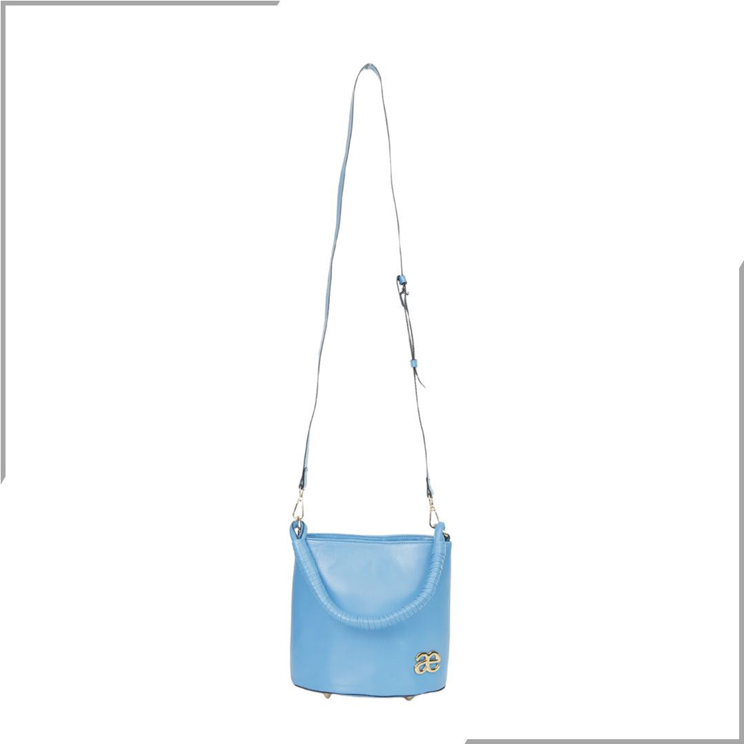 Aegte Snow White Bucket Handbag with handwoven Cuff Hold & Long Sling Carry Belt (7854060241109)