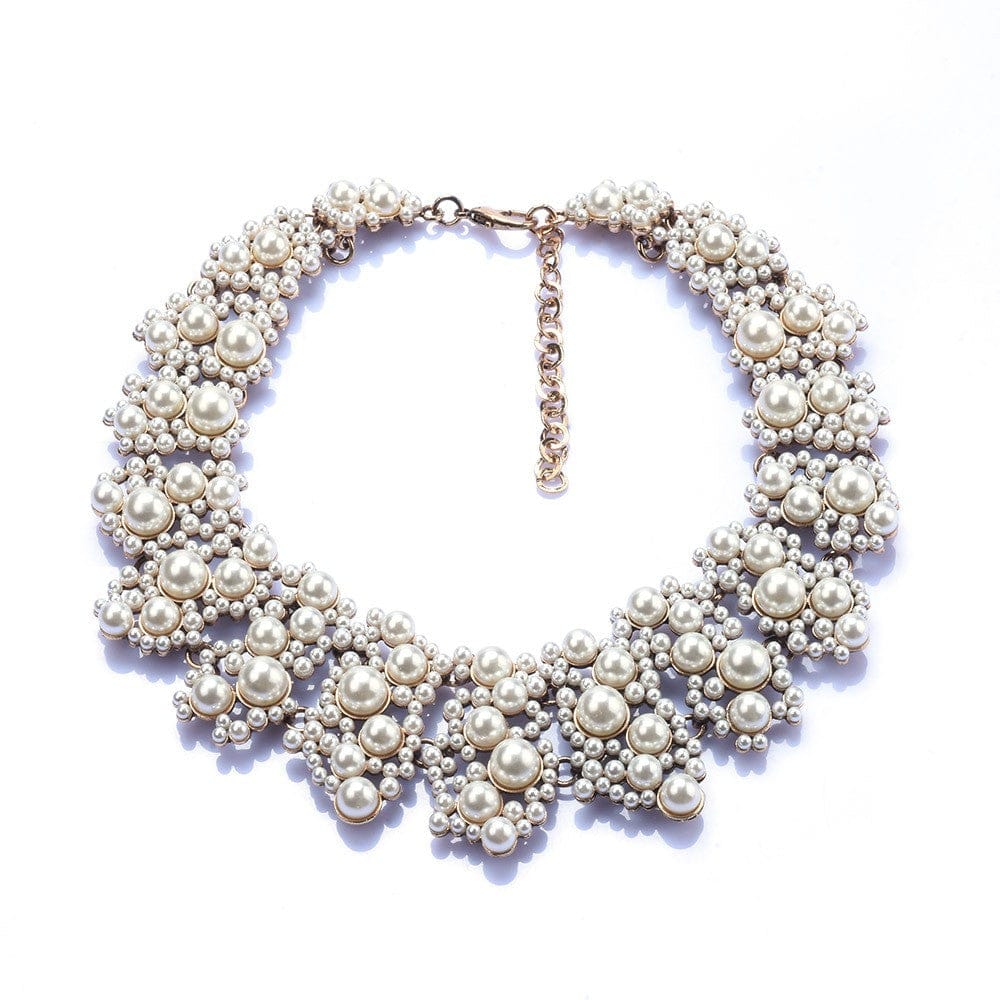 Aegte Designer Cut White Pearl Premium Necklace (7878843891925)